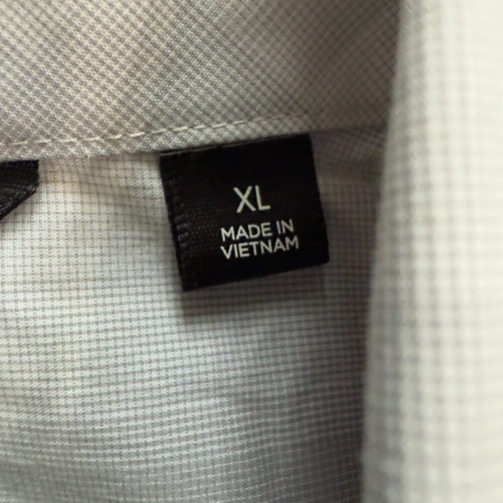 Travis Mathew Light Gray Plaid Short Sleeve Button-Up Shirt - Size XL - Picture 6 of 12